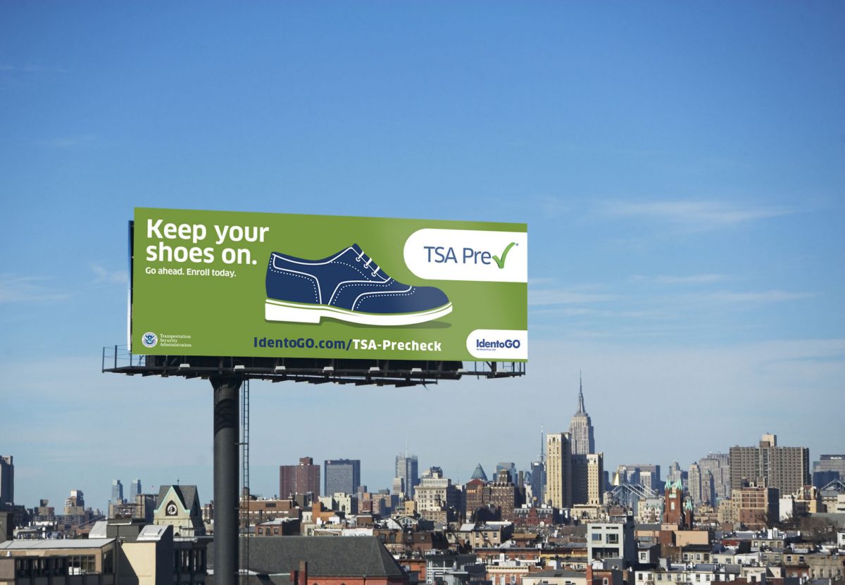 Keep Your Shoes On NYC Billboard for TSAPre-check